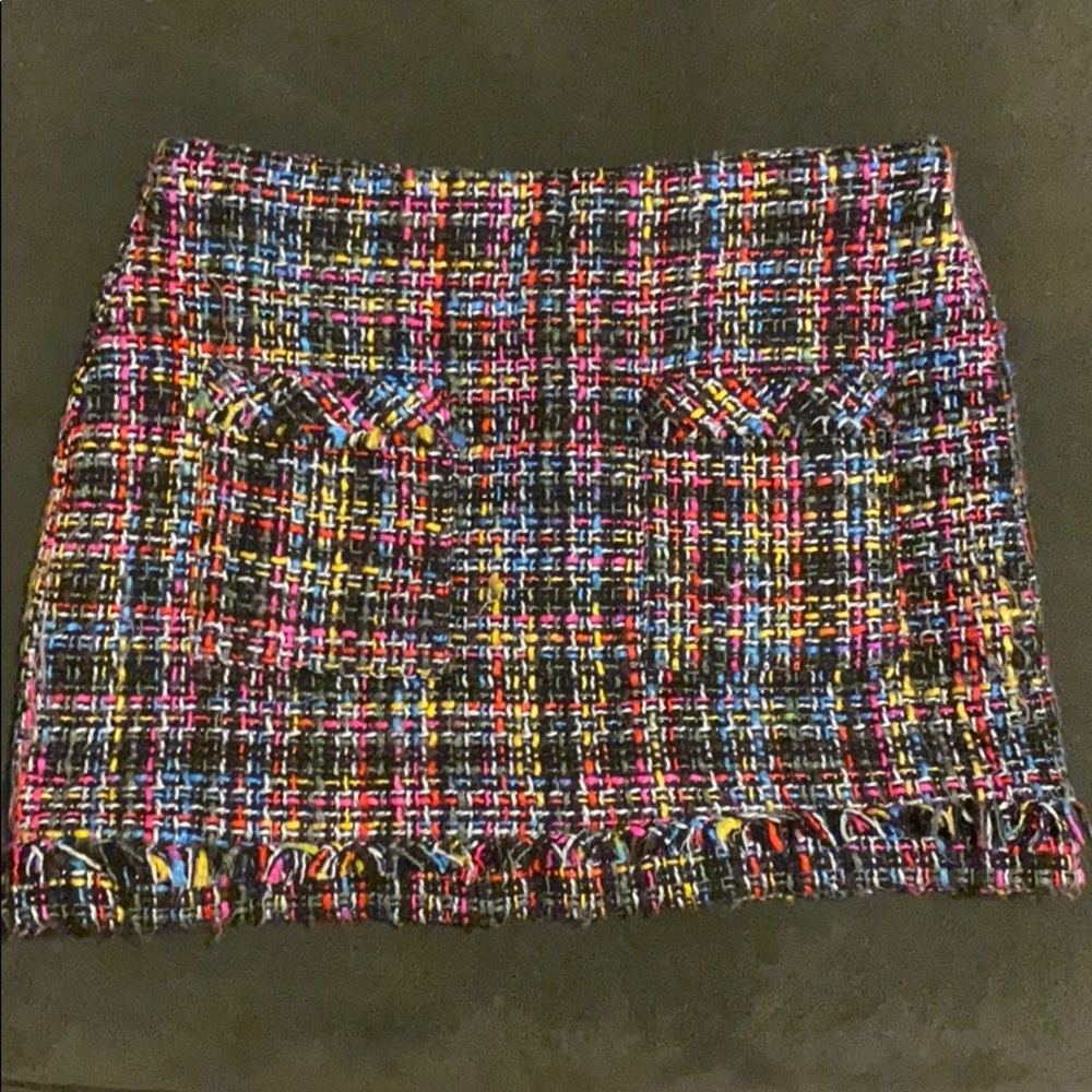 ZARA multi color tweed mini skirt